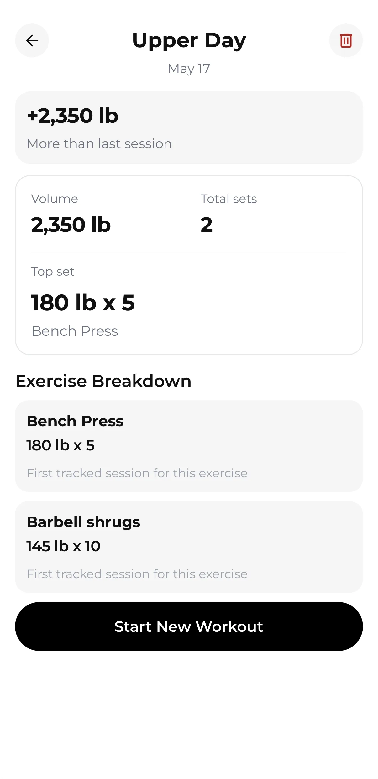 SaySet exercise progress and workout details